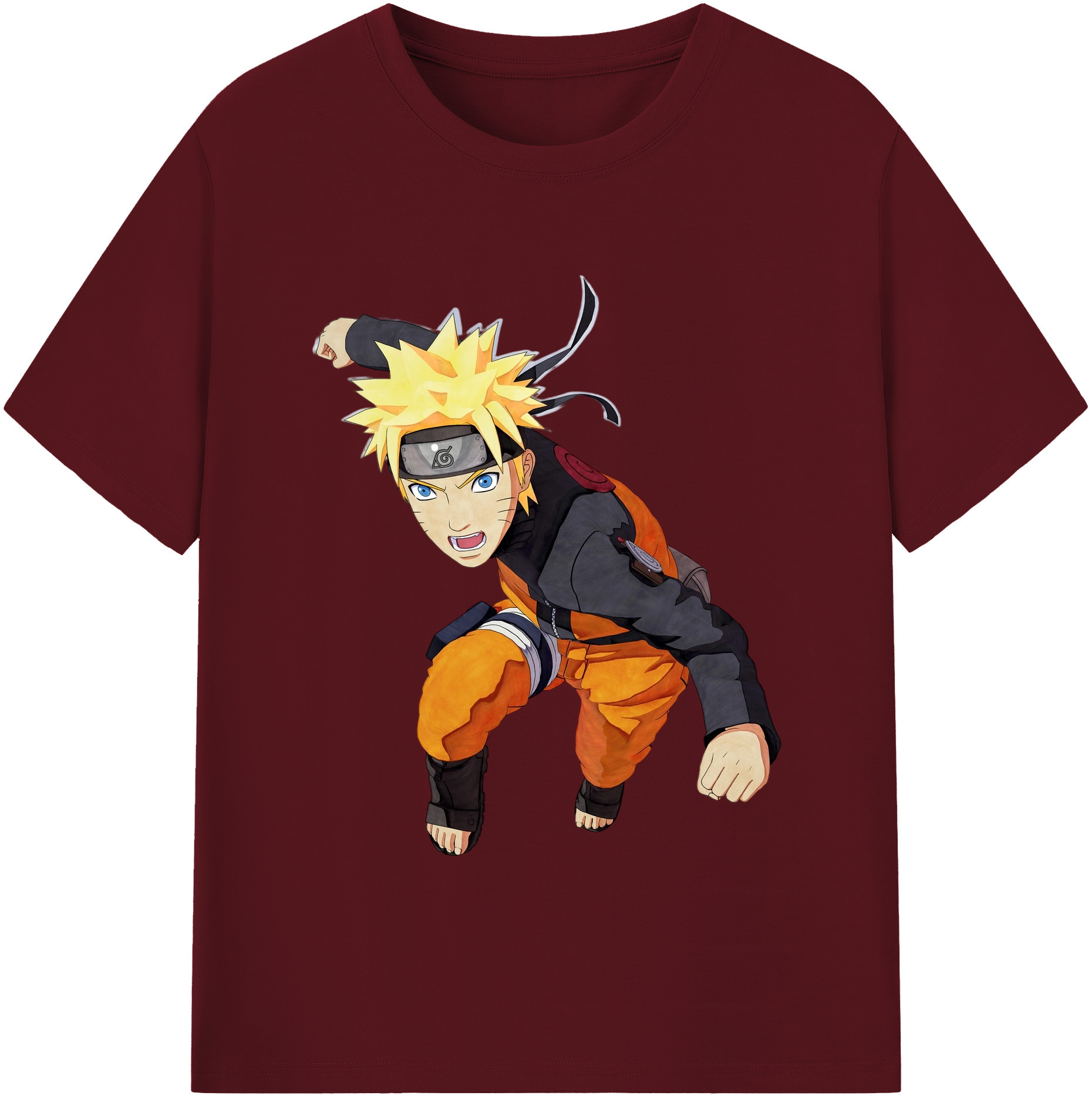 （画像用） NARUTO -ナルト- うずまき ナルト Uzumaki Naruto 綿100％半袖Tシャツ（フロントプリント）